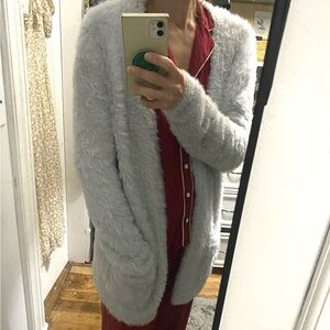 Free People Soft Gray Knit Sweater